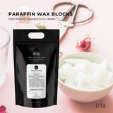 2Kg Paraffin Wax Blocks - Refined Hard Unscented Chunks 60/62 Candle Soap Making - Front View