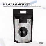 2Kg Paraffin Wax Blocks - Refined Hard Unscented Chunks 60/62 Candle Soap Making - Side View