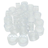 10x 3ml Lip Balm Containers Jars + Lids - Small Cosmetic Cream Sample Pot - Side View