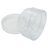 10x 3ml Lip Balm Containers Jars + Lids - Small Cosmetic Cream Sample Pot - Top-Down View
