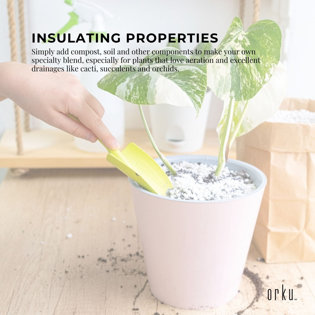 Orku 10L Perlite Coarse Premium Soil Expanded Medium Plants Hydroponics