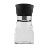 12x 150ml Glass Salt or Pepper Grinder 12cm - Adjustable Ceramic Core Short Mill - Front View