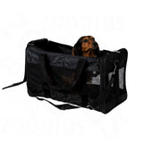 Pet Travel Bag Dog Cat Puppy Portable Foldable Carrier Large Shoulder Black Sac - Side View