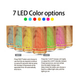 Remote Control Essential Oil Diffuser - 200ml Ultrasonic Aromatherapy Humidifier with Color-Changing Light - Rear View