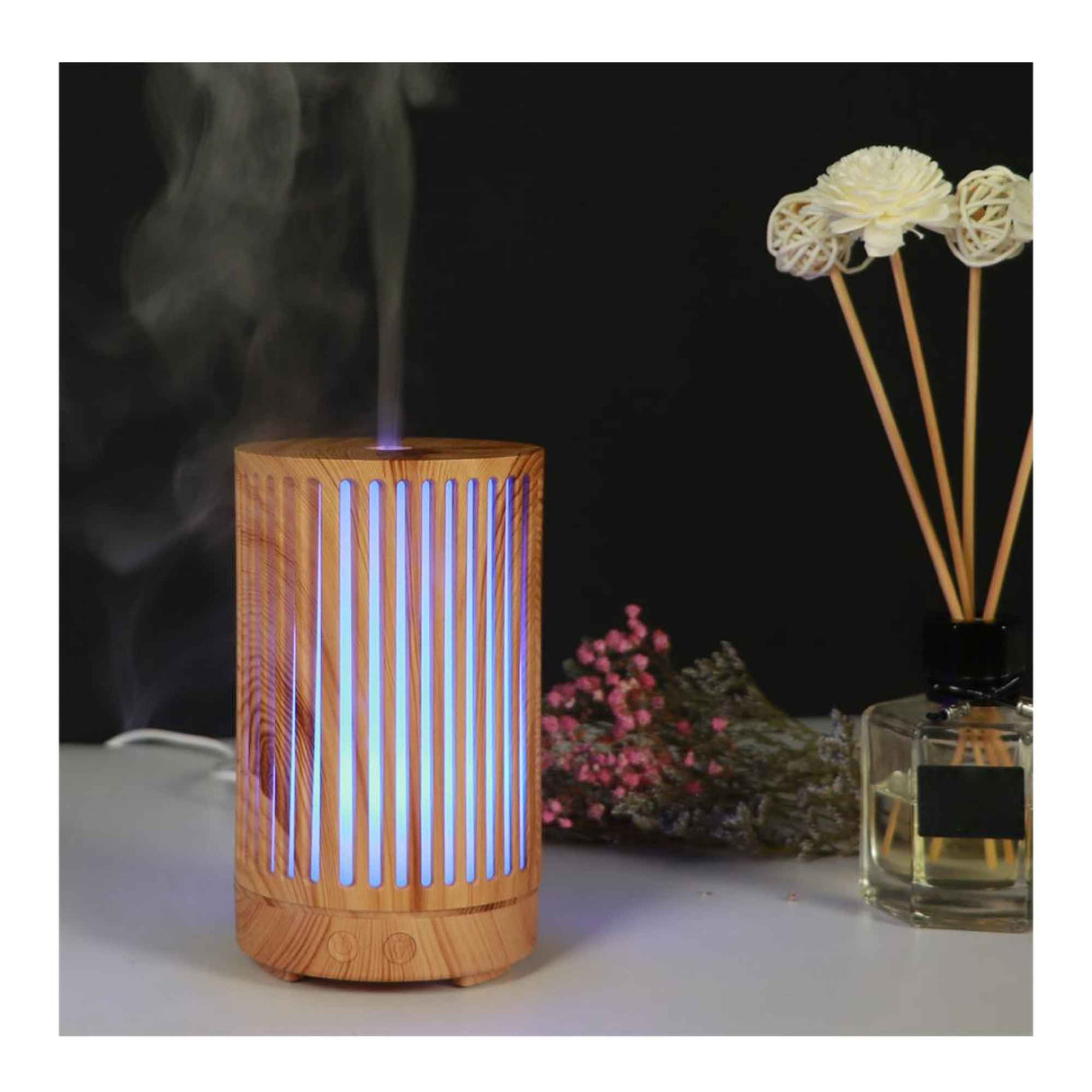Remote Control Essential Oil Diffuser - 200ml Ultrasonic Aromatherapy Humidifier with Color-Changing Light