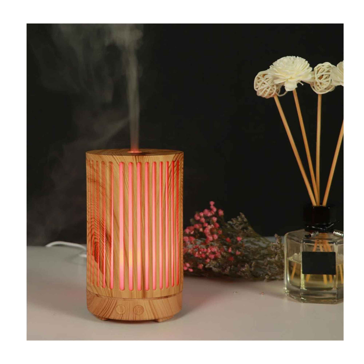 Remote Control Essential Oil Diffuser - 200ml Ultrasonic Aromatherapy Humidifier with Color-Changing Light