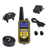 Dog Bark Collar - 1x 800m Range Receiver Vibration Sound Light Training Device - Top-Down View