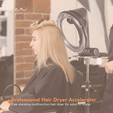Standing Hair Dryer Accelerator Colour 360 Rotating Halo Rolling Salon Equipment - Front View