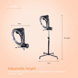 Standing Hair Dryer Accelerator Colour 360 Rotating Halo Rolling Salon Equipment - Side View
