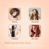 Standing Hair Dryer Accelerator Colour 360 Rotating Halo Rolling Salon Equipment - Rear View
