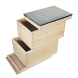 8 Frame Double Beehive Box 16 Frames Australian Bee Hive Langstroth Beekeeping - Rear View