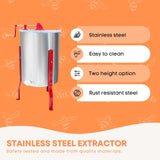 2 Frame Honey Extractor Stainless Manual Spinner Crank Honey Bee Hive Beekeeping - Extra Image
