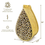 Bamboo Mason Beehive House Pollinator Tear Drop Bee Nest Hive Garden Beekeeping - 45-Degree Angle