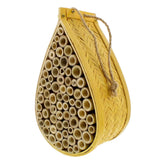 Bamboo Mason Beehive House Pollinator Tear Drop Bee Nest Hive Garden Beekeeping - Front View