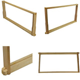 10x Wood Frames Plastic Foundations Unassembled Deep Hive Brood Frame Beekeeping - Side View