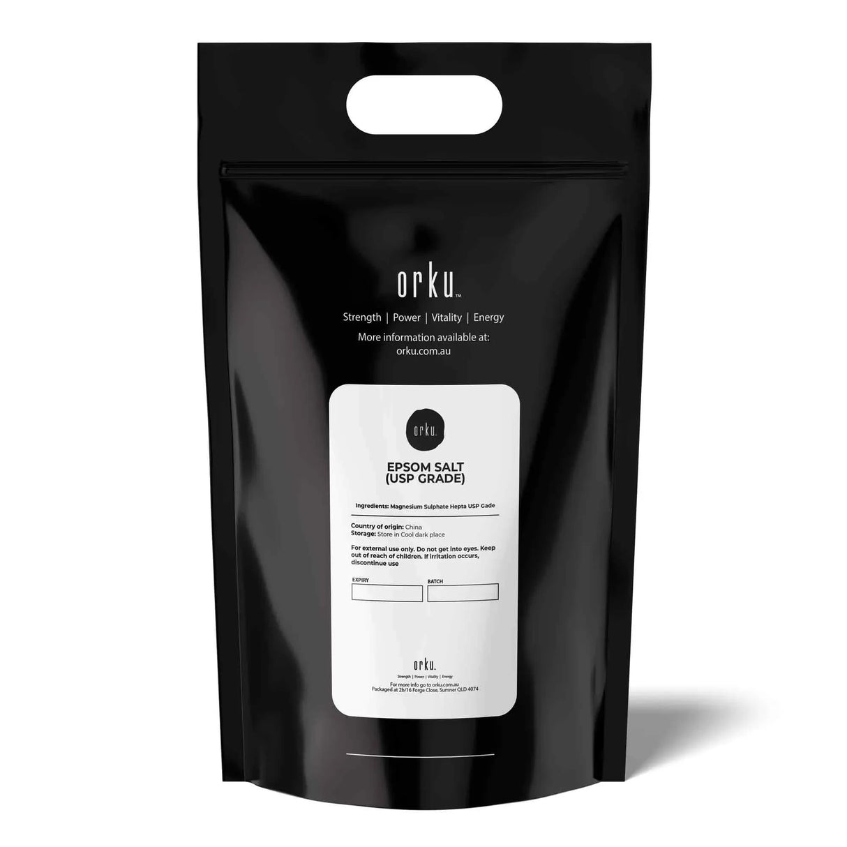 Orku 5Kg USP Epsom Salt Crystals - Magnesium Sulphate Bath Garden Household Use