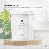 Orku 1.3Kg Epsom Salt Tub - USP Grade Magnesium Sulfate Body Bath Salts - Front View