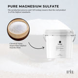 Orku 5kg Epsom Salt Tub- USP Grade Magnesium Sulfate Body Bath Salts - Top-Down View