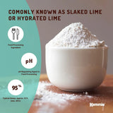 Kemmie 100g Calcium Hydroxide Powder - Food Grade Pickling Lime Slaked Lime FCC - Side View