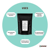 Kemmie 100g Calcium Hydroxide Powder - Food Grade Pickling Lime Slaked Lime FCC - Rear View