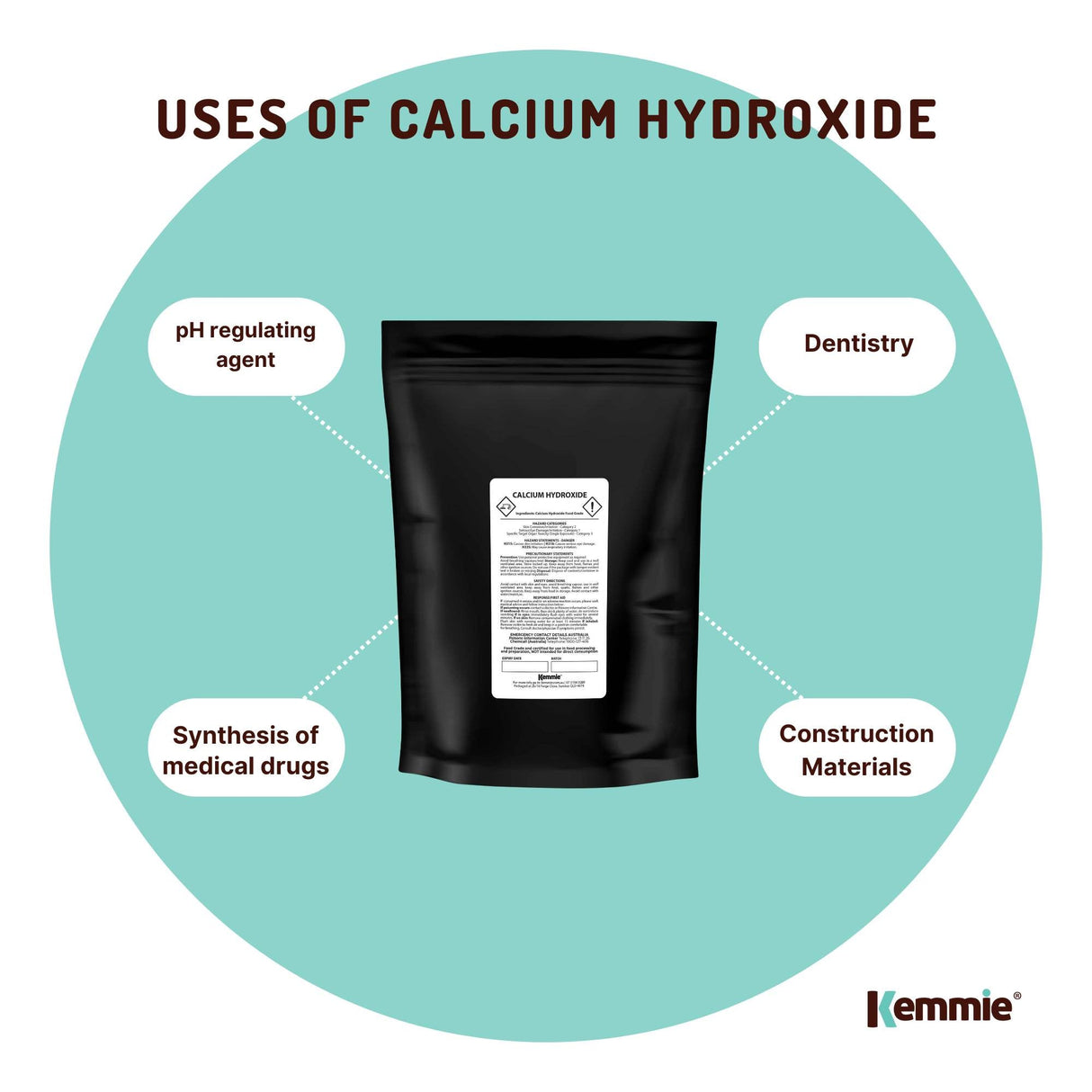 400g Food-Grade Calcium Hydroxide Powder - Hydrated Lime for Culinary and Industrial Use