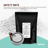 Kemmie 1Kg Calcium Hydroxide Powder - Food Grade Pickling Lime Slaked Lime FCC - Top-Down View