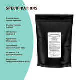 Kemmie 1Kg Calcium Hydroxide Powder - Food Grade Pickling Lime Slaked Lime FCC - Close-Up Angle