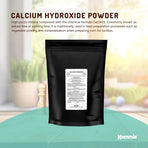 Kemmie 2Kg Calcium Hydroxide Powder - Food Grade Pickling Lime Slaked Lime FCC