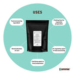 Kemmie 2Kg Calcium Hydroxide Powder - Food Grade Pickling Lime Slaked Lime FCC