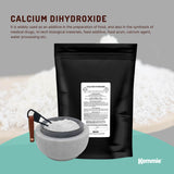 2Kg Food Grade Calcium Hydroxide Powder - FCC Hydrated Slaked Pickling Lime - 45-Degree Angle