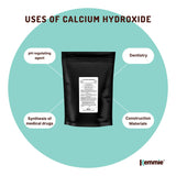 2Kg Food Grade Calcium Hydroxide Powder - FCC Hydrated Slaked Pickling Lime - Low Angle