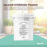 Kemmie 600g Calcium Hydroxide Powder Tub - Food Grade Pickling Lime FCC - Front View