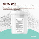 Kemmie 600g Calcium Hydroxide Powder Tub - Food Grade Pickling Lime FCC - 45-Degree Angle