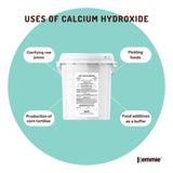 600g Food Grade Calcium Hydroxide Powder Tub FCC Hydrated Slaked Pickling Lime - Close-Up Angle