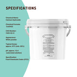 Kemmie 2.5kg Calcium Hydroxide Powder Tub - Food Grade Pickling Lime FCC - Close-Up Angle