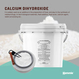 2.5kg Calcium Hydroxide Powder Tub Food Grade FCC Hydrated Slaked Pickling Lime - 45-Degree Angle