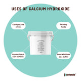2.5kg Calcium Hydroxide Powder Tub Food Grade FCC Hydrated Slaked Pickling Lime - Close-Up Angle