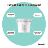 2.5kg Calcium Hydroxide Powder Tub Food Grade FCC Hydrated Slaked Pickling Lime - Low Angle