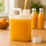 Kitchee 10x 1L Natural HDPE Jerry Can Bottle Empty 38mm TE Cap - Side View