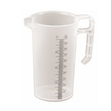 1L Measuring Jug Heavy Duty Clear Plastic Propylene Food Grade BPA 5 Pro-Jug - Front View