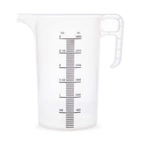 10x 3L Measuring Jug Heavy Duty Clear Plastic Propylene Food Grade BPA 5 Pro-Jug - Front View