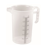 10x 3L Measuring Jug Heavy Duty Clear Plastic Propylene Food Grade BPA 5 Pro-Jug - Top-Down View