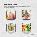 Orku 250ml Organic Hemp Seed Oil - Cold Pressed Food Grade Oils - 45-Degree Angle