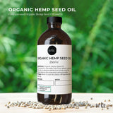 Orku 250ml Organic Hemp Seed Oil - Cold Pressed Food Grade Oils - Front View