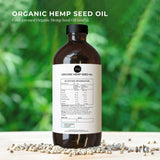 1L Organic Hemp Seed Oil - Cold Pressed Food Grade Healthy Oils Foods - Front View
