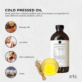 1L Organic Hemp Seed Oil - Cold Pressed Food Grade Healthy Oils Foods - Side View
