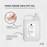 Orku 5L Organic Hemp Seed Oil - Cold Pressed Food Grade Oils - Top-Down View