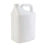 Set of 10 Heavy Duty 5L White HDPE Jerry Cans with Tamper Evident Caps for Hazardous Material Storage - Front View