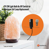 12V 12W Light Bulb On/Off Switch for Himalayan Salt Lamp Replacement Accessories - Front View