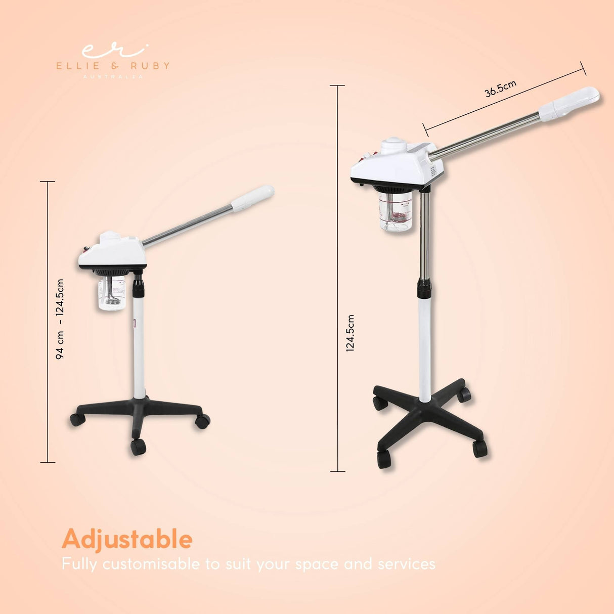 Ellie & Ruby Facial Steamer Professional Ozone Face Sauna Deep Skin Cleansing